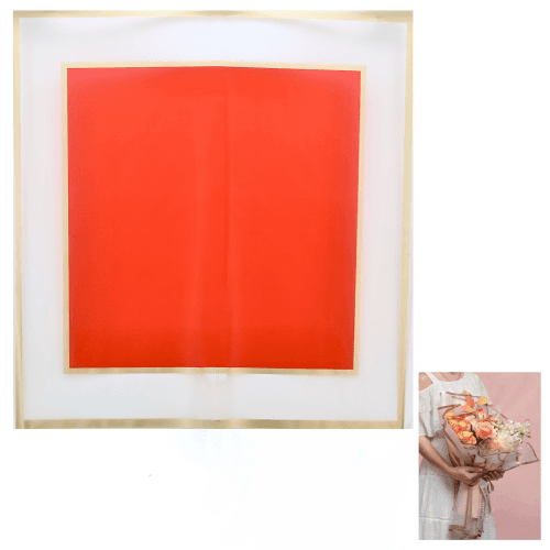 Hoja de papel floral rojo