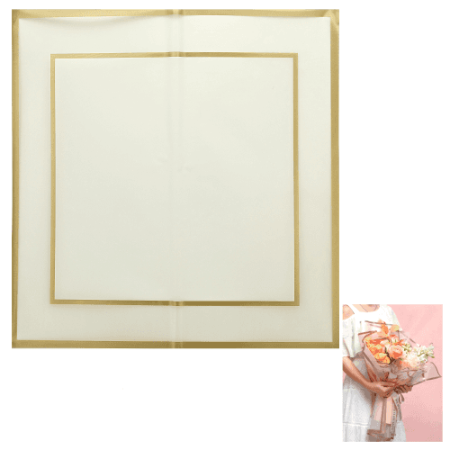 Hoja de papel floral blanco, 58 x 58 cm (2 uds)