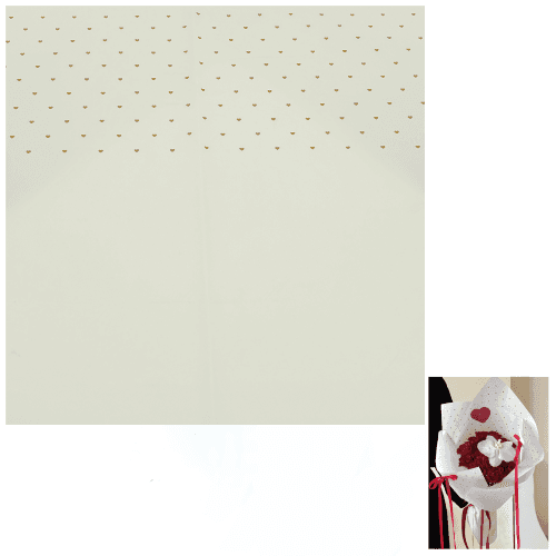 Hoja de papel con corazones dorada Oro, 57 x 57 cm (2 uds)