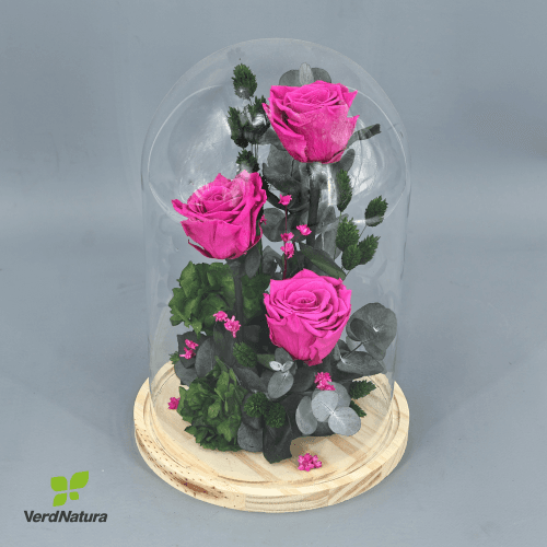 Cúpula decorativa Tina fúcsia, 30 cm