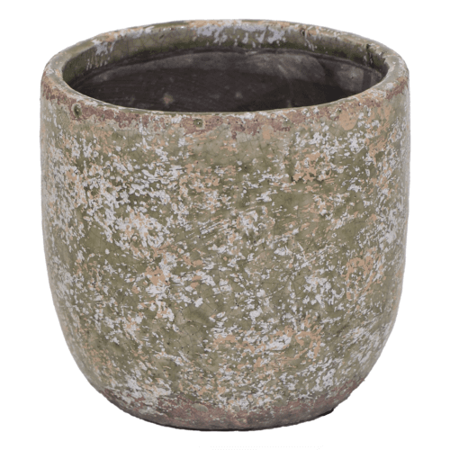 Cache-pot Sila ovoïde en céramique (vert, rose ou gris)