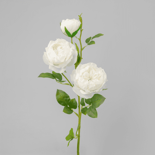 Rose Artificielle Ramifiée Blanche, Fleur artificielle de 75-76 cm de long, lot de 6-18 unités
