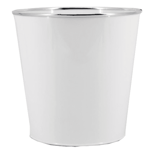 Cubo Decorativo de Zinc Lucie para Plantas y Macetas Blanco, 10,8-15 cm (4-8 uds) FLORAN