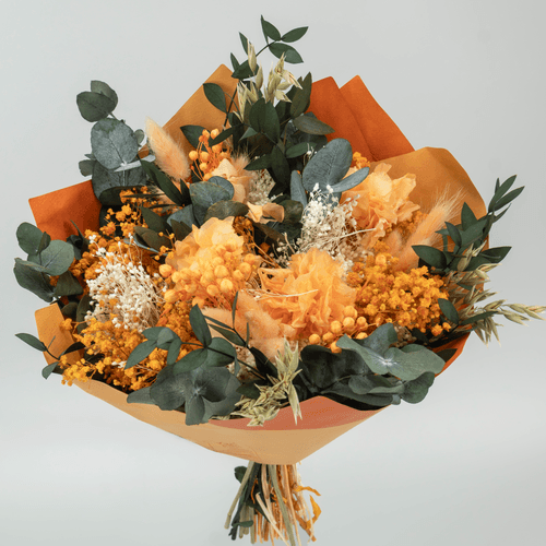 Ramo de Flores Secas Marta Laranja, Flor seca de 30 cm de comprimento