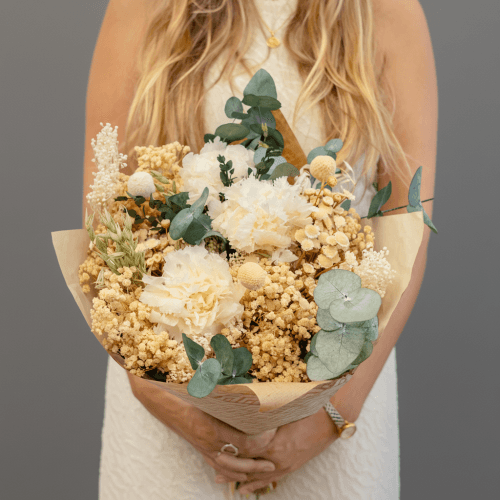Bouquet de Fleurs Séchées Alexandra Blanc