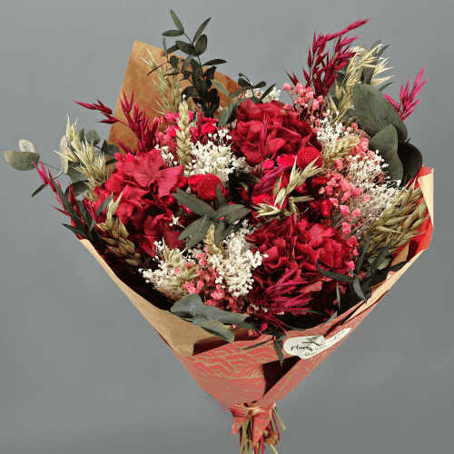 Bouquet de Fleurs Séchées Emma Fuchsia