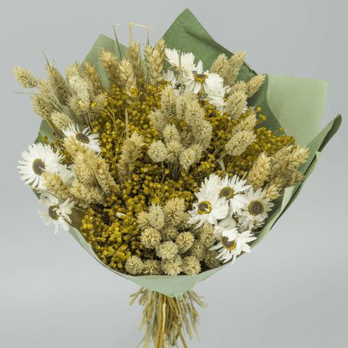 Ramo de Flores Secas Tom Natural, Flor seca de 40 cm de comprimento, conjunto de 2 hastes
