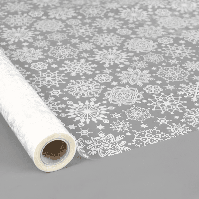 Celofán Mandalas e Estrelas Branco Transparente, 70 cm