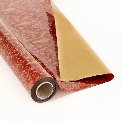 Rolo de Celofane de Natal Perolado Vermelho 50 m