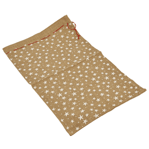 Sac en Jute avec Étoile de Noël Couleur Naturelle 50 cm Natural, 80 cm (3 unités)