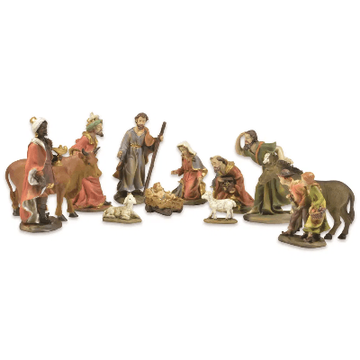 Pessebre Complet de Resina (12 figures) Mixto, 12 cm