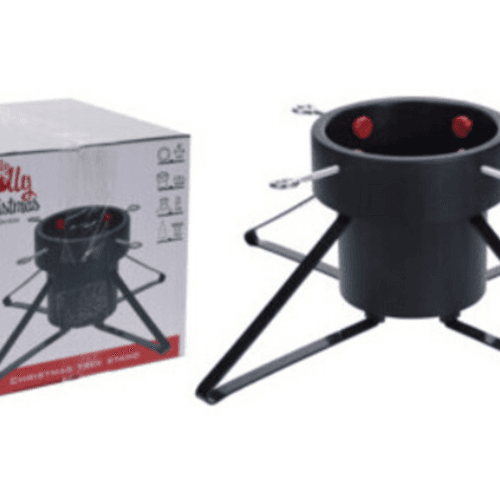 Pied en Plastique pour Sapin de Noël Negro, 57 x 21 cm
