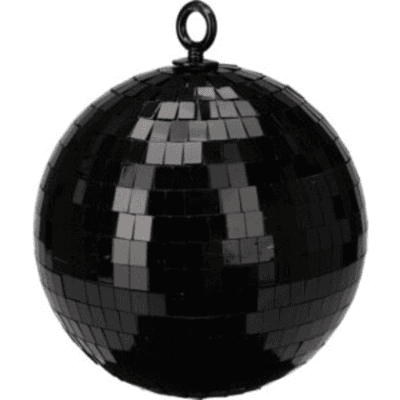 Bola de Nadal Efecte Mirall Discoteca Negra 18 cm
