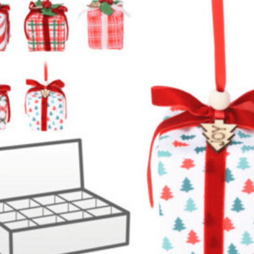 Pendentif cadeau de Noël Mixto, 10 cm (5 unités)