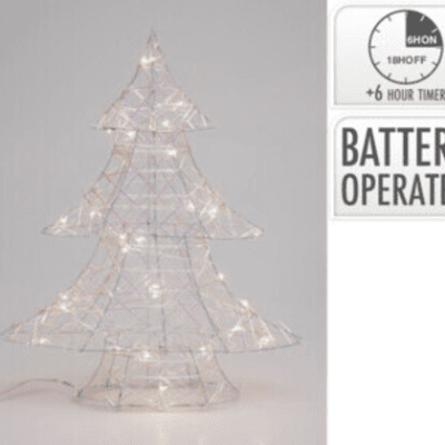 Llums nadalenques d'arbre de filferro Blanco, 40-60 cm