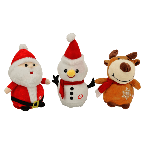 Ninot Musical de Nadal Rojo/Blanco, 30 cm