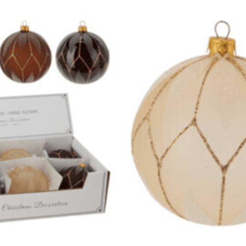 Bolas de Navidad rojas Mixto, 10 cm (6 uds)