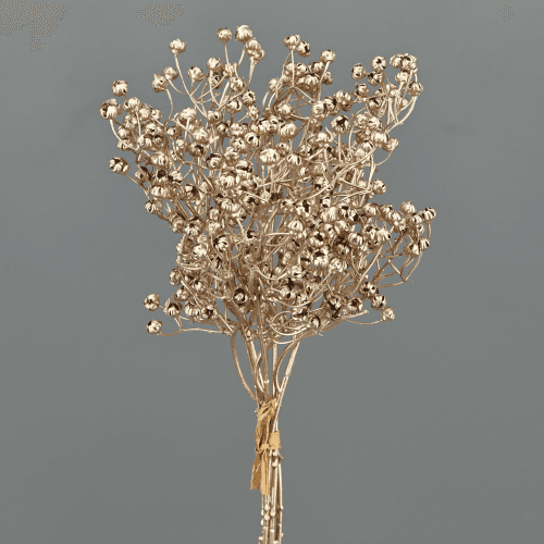Gypsophile Artificielle Champagne, Fleur artificielle de 34 cm de long, lot de 12 unités