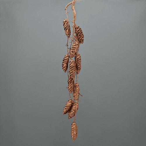 Guirnalda Pino con Piñas Oro/Negro, 81 cm (3 uds)