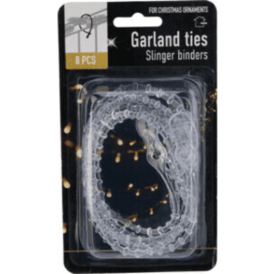 Fixadores Transparentes para Pendurar Grinaldas (Pack de 8), 31,5 cm (2 unids)