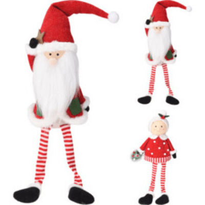 Ninot Decoratiu de Pare Noel i Mare Noel Rojo/Blanco