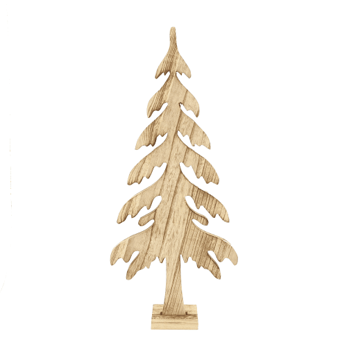 Sapin Décoratif Support Bois Natural, 81 cm