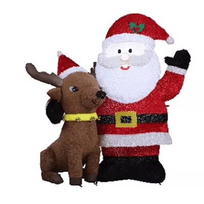 Pare Noel Inflable Rojo/Blanco, 1,83 m