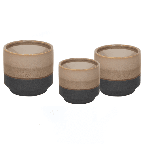 Set de 3 Macetas de Cerámica Duets 24,5 cm