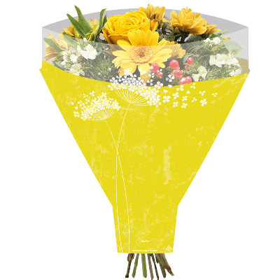 Blonda Decorativa Wishes Amarela, 50 cm