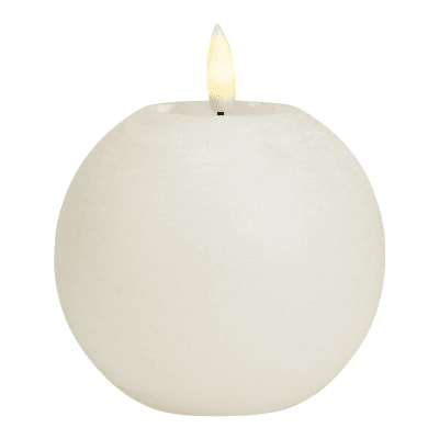 Bola Itxurako Kandela LEDa Blanco, 9 cm (2 unitate)