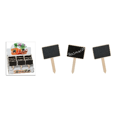 Pick de ardósia decorativo Negro, 7 cm (11 unids)