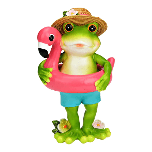 Figura de ceràmica granota de jardí
