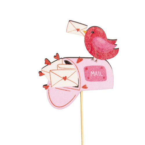 Pick Mailbox Pajaro, Rosa Claro, 1 tallos, 12cm