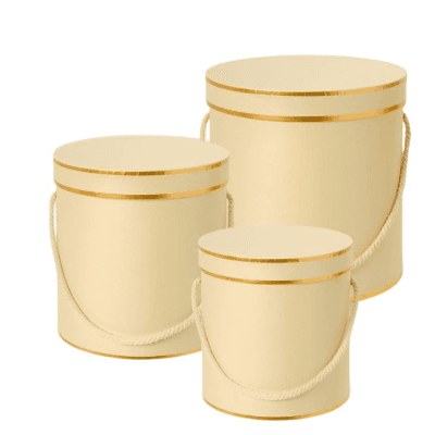 Caixa para Flores Hamilton Cor Creme 20x20 cm