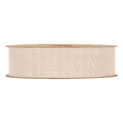 Cinta Organza Champagne Premium para Flores y Eventos