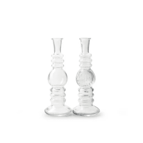 Garrafa de Vidro de Cores Sortidas 8,5 cm (Pack de 6), 23-28 cm
