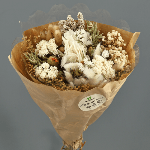 Ramo de Flores Secas Lidia Branco, Flor seca de 40 cm de comprimento