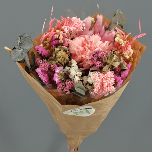 Ramo de Flores Secas Lidia Rosa, Flor seca de 40 cm de comprimento