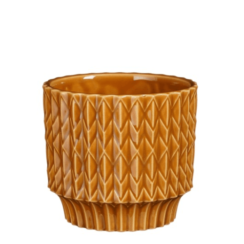 Cache-pot en Céramique Lauria Orange et Marron