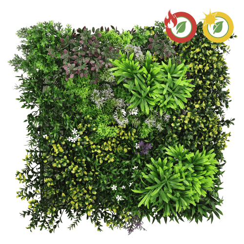 Mural vegetal artificial Alasia UV e ignífugo 50 cm