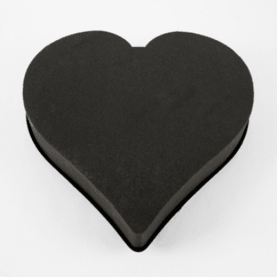 Pack de 2 esponjas florais coração 50 cm Negro, 50 cm