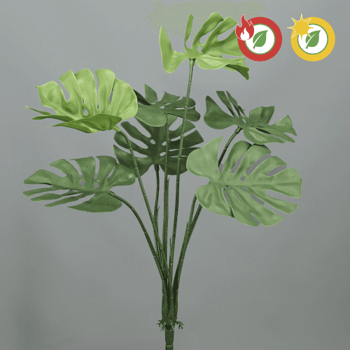 Monstera deliciosa (costilla de Adán) artificial UV ignífuga 56 cm