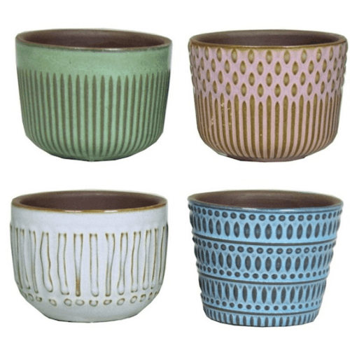 Mini Cache-pots en Céramique Assortis Mérida 7 cm (lot de 72)