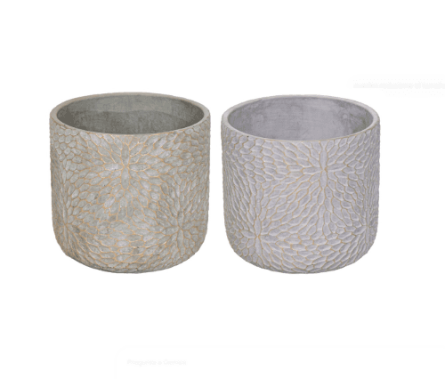 Cache-pot en Céramique Murray Assorti Marron et Gris