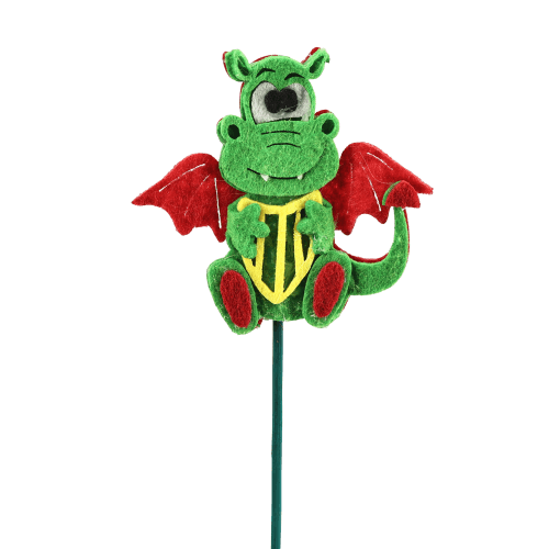 Pick de dragón con escudo para Sant Jordi Verde Pistacho, 30 cm (10 uds)