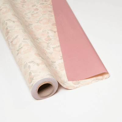 Celofán Floral Retro Nacarado Crema/Rosa, 70 cm