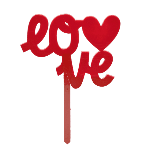 Topper Love Corazón