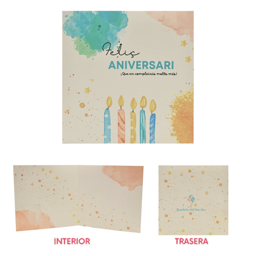 Tarjetó 'Feliç Aniversari'
