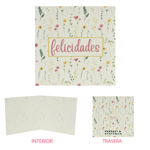 Tarjetón 'Felicidades - Feliz día'