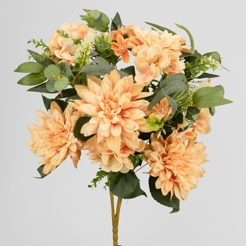 Bouquet de Dahlias Artificiels, Fleur artificielle de 62 cm de long, lot de 3 unités